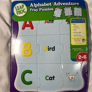 LeapFrog Alphabet Adventures Tray Puzzles 2006 ABC Set of 3 NEW Sealed